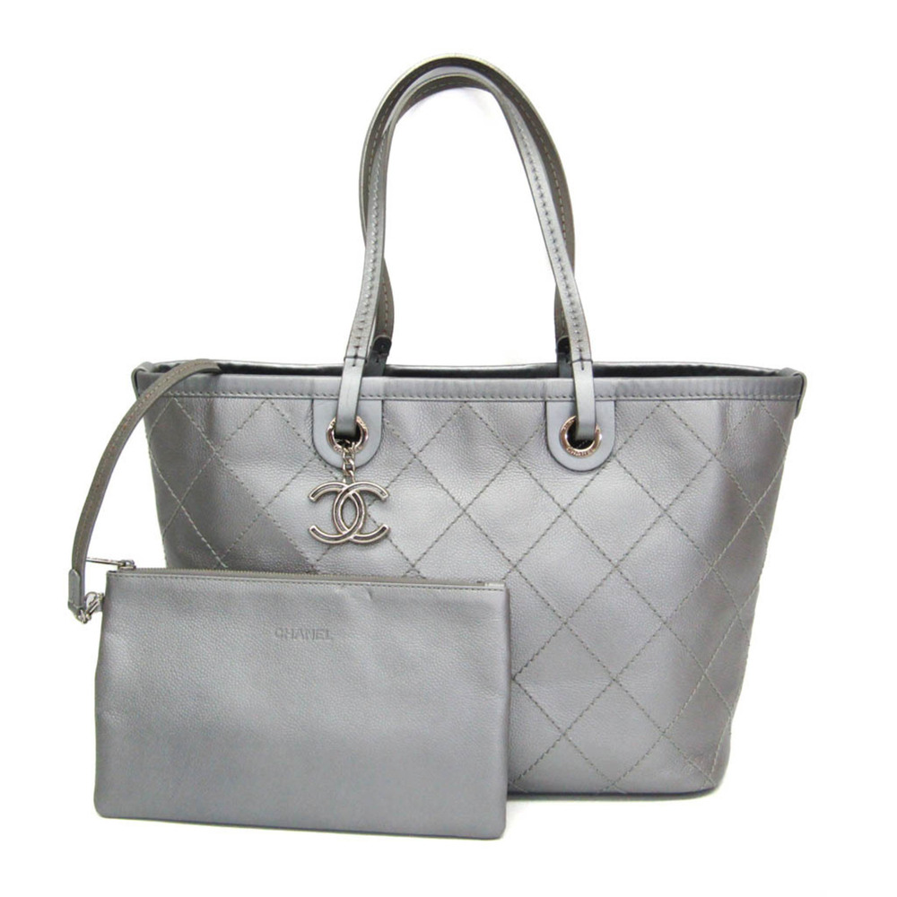 CHANEL Silver Tote Bag - Picture 1 of 15